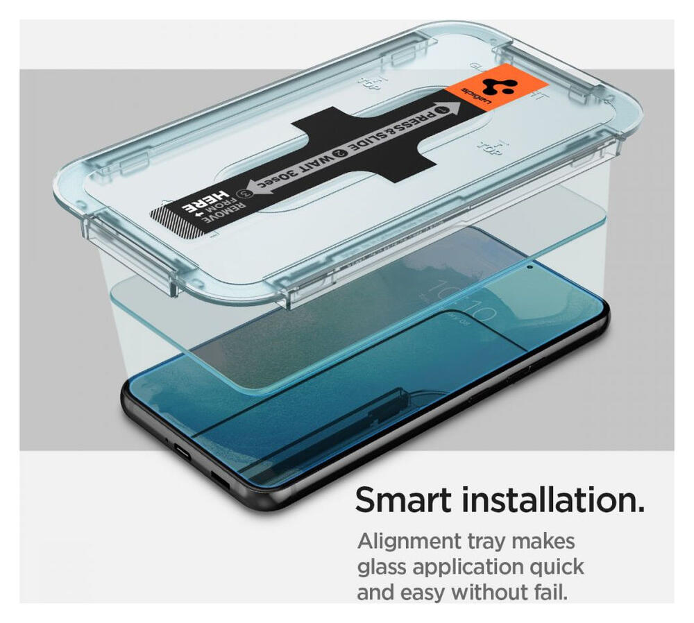 Spigen EZ Fit Glas.tR Samsung Galaxy S22 Plus Screen Protector 2-Pack afbeelding 5