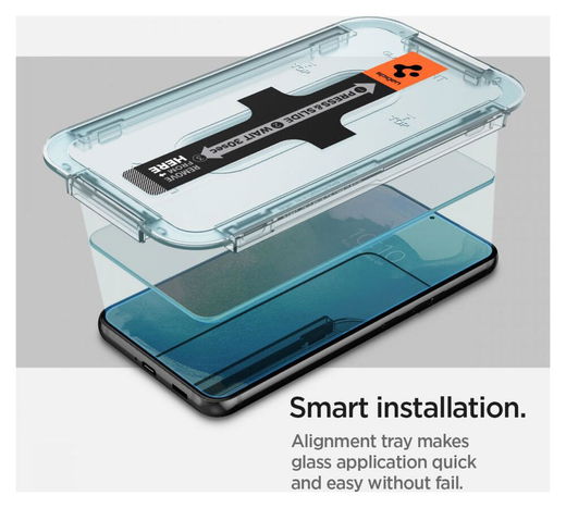 Spigen EZ Fit Glas.tR Samsung Galaxy S22 Plus Screen Protector 2-Pack afbeelding 5