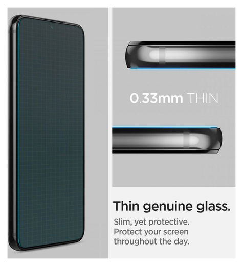 Spigen EZ Fit Glas.tR Samsung Galaxy S22 Plus Screen Protector 2-Pack afbeelding 9