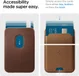 Spigen Valentinus Universele Magnetische MagSafe Kaarthouder Bruin afbeelding 5