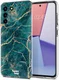 HappyCase Samsung Galaxy S21 FE Hoesje Flexibel TPU Aqua Marmer Print afbeelding 2