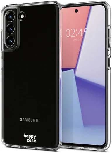 HappyCase Samsung Galaxy S21 FE Hoesje Flexibel TPU Clear Print afbeelding 2