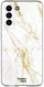 HappyCase Samsung Galaxy S21 FE Hoesje Flexibel TPU Wit Marmer Print afbeelding 1