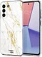 HappyCase Samsung Galaxy S21 FE Hoesje Flexibel TPU Wit Marmer Print afbeelding 2
