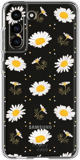 HappyCase Samsung Galaxy S21 FE Hoesje Flexibel TPU Bloemen Print afbeelding 1