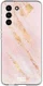 HappyCase Samsung Galaxy S21 FE Hoesje Flexibel TPU Pink Marmer Print afbeelding 1