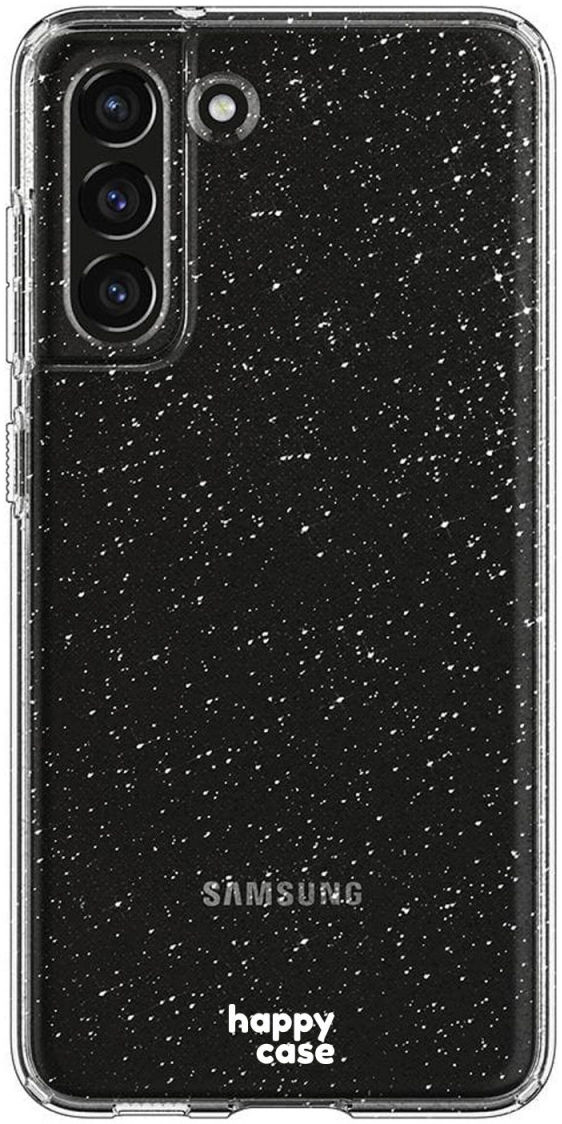 HappyCase Samsung Galaxy S21 FE Hoesje Flexibel TPU Glitter Print afbeelding 1