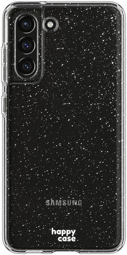 HappyCase Samsung Galaxy S21 FE Hoesje Flexibel TPU Glitter Print afbeelding 1