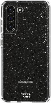 HappyCase Samsung Galaxy S21 FE Hoesje Flexibel TPU Glitter Print