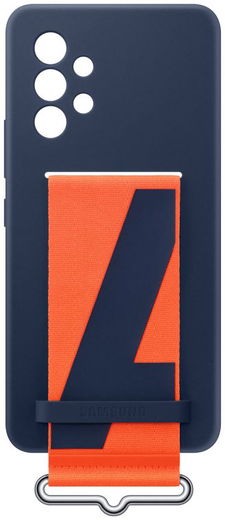Origineel Samsung Galaxy A53 Hoesje Silicone Cover met Band Blauw afbeelding 5