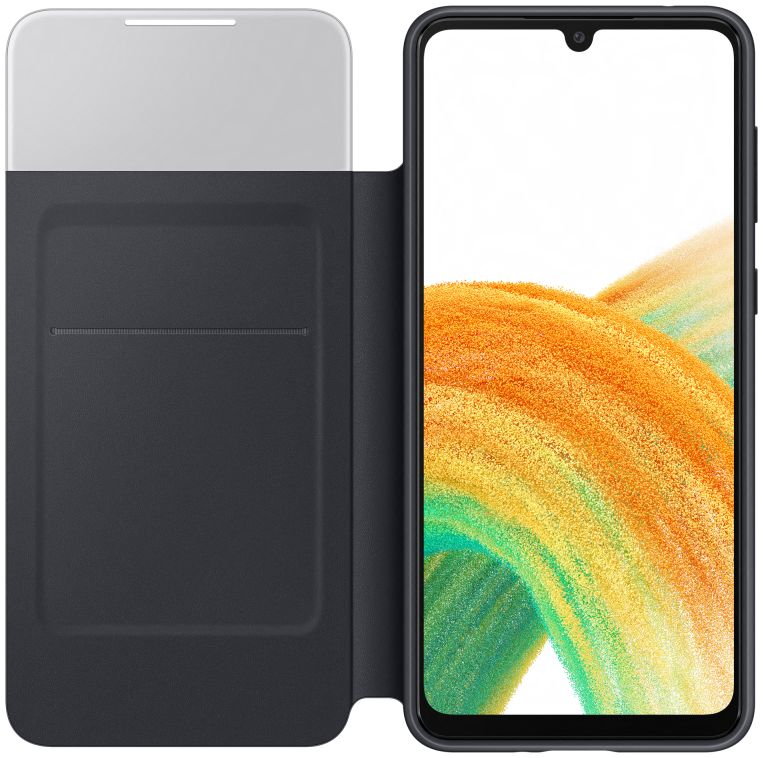 Origineel Samsung Galaxy A33 Hoesje Smart Clear View Cover Zwart afbeelding 2