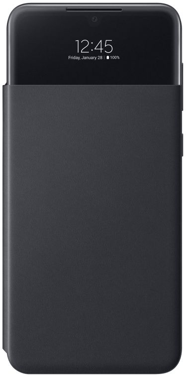 Origineel Samsung Galaxy A33 Hoesje Smart Clear View Cover Zwart afbeelding 3