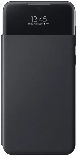 Origineel Samsung Galaxy A33 Hoesje Smart Clear View Cover Zwart afbeelding 3
