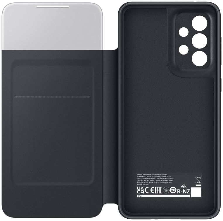 Origineel Samsung Galaxy A33 Hoesje Smart Clear View Cover Zwart afbeelding 5