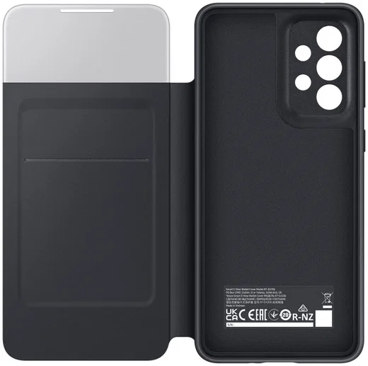 Origineel Samsung Galaxy A33 Hoesje Smart Clear View Cover Zwart afbeelding 5
