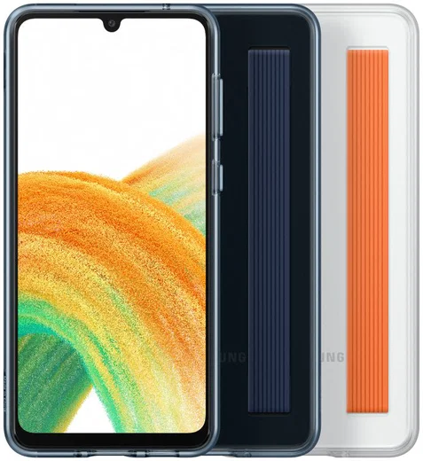 Origineel Samsung Galaxy A33 Hoesje Slim Strap Cover Zwart/Blauw afbeelding 6