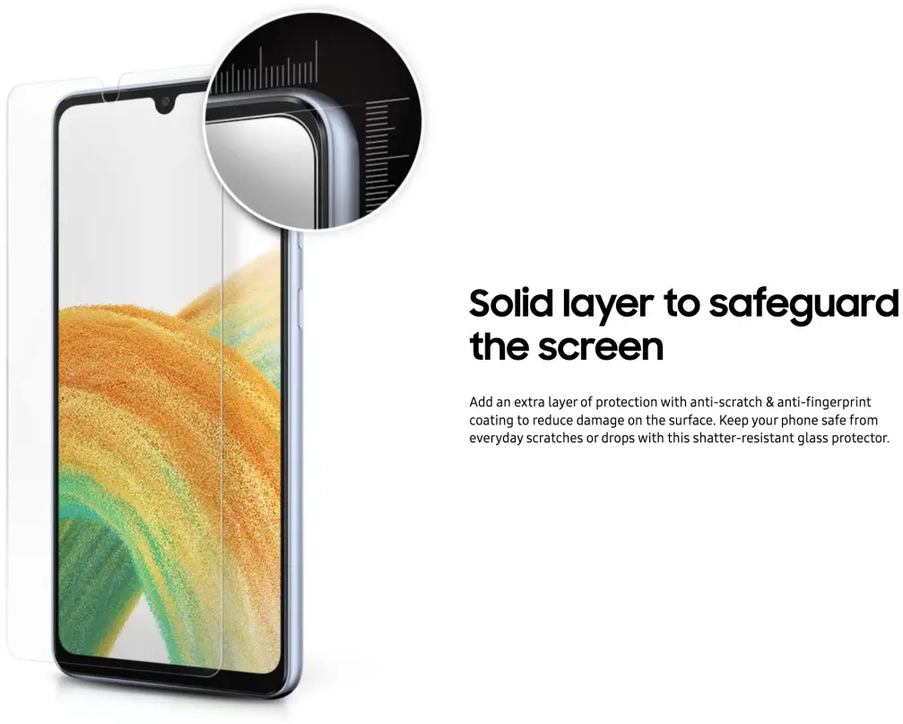 Originele Samsung Galaxy A33 Screen Protector Tempered Glass afbeelding 4