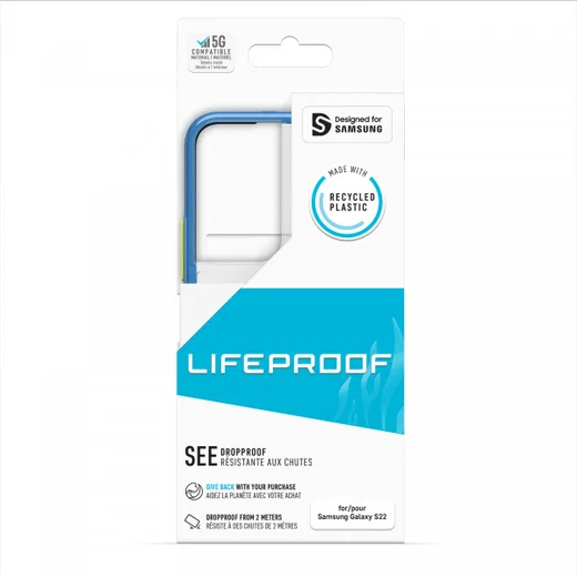LifeProof See Samsung Galaxy S22 Hoesje Back Cover Transparant Blauw afbeelding 8