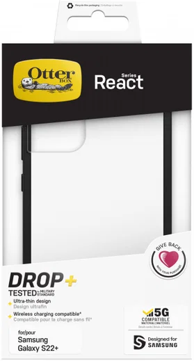 OtterBox React Samsung Galaxy S22 Plus Hoesje Transparant Zwart afbeelding 7