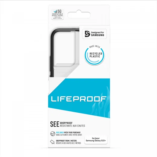 LifeProof See Samsung Galaxy S22 Plus Hoesje Transparant Zwart afbeelding 10