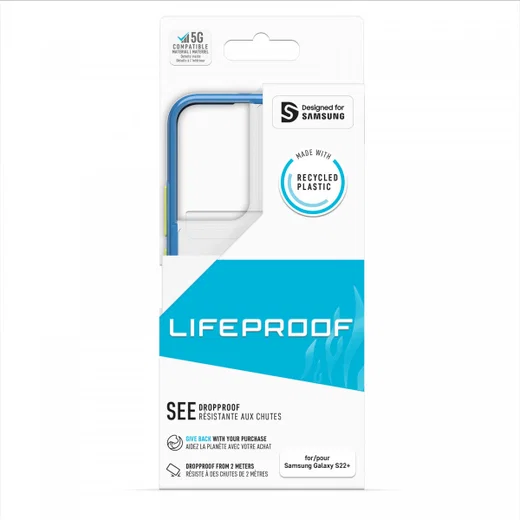LifeProof See Samsung Galaxy S22 Plus Hoesje Transparant Blauw afbeelding 10