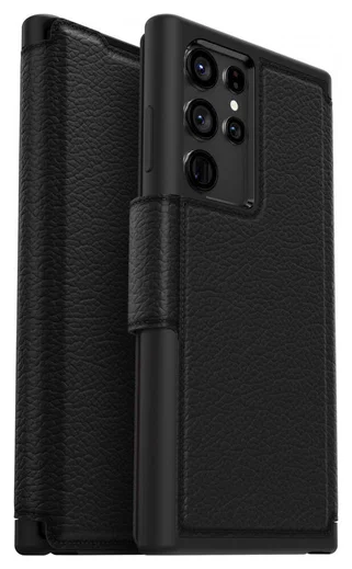Otterbox Strada Samsung Galaxy S22 Ultra Hoesje Echt Leer Zwart afbeelding 2