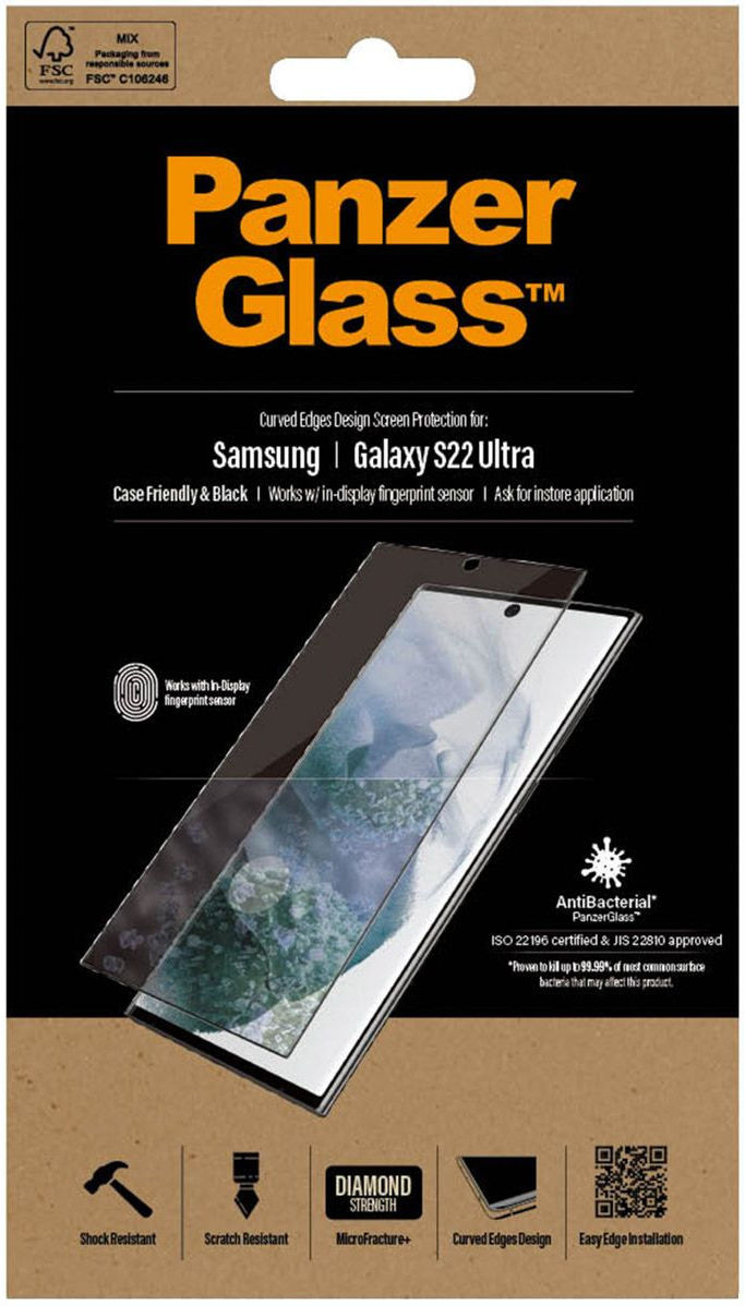 PanzerGlass Samsung Galaxy S22 Ultra Fingerprint & Case Friendly afbeelding 1