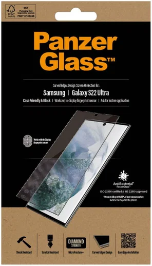 PanzerGlass Samsung Galaxy S22 Ultra Fingerprint & Case Friendly afbeelding 1