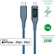 4smarts DigitCord 30W USB-C naar Lightning Kabel MFI 3A Blauw 1.5M afbeelding 3