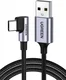 UGREEN 90° Haakse USB-A naar USB-C Kabel 3A Fast Charge 1 Meter Zwart afbeelding 1