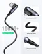 UGREEN 90° Haakse USB-A naar USB-C Kabel 3A Fast Charge 1 Meter Zwart afbeelding 7