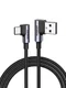 UGREEN 90° Dubbel Haakse USB-A naar USB-C Kabel 3A 1 Meter Zwart afbeelding 1