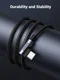 UGREEN 90° Dubbel Haakse USB-A naar USB-C Kabel 3A 1 Meter Zwart afbeelding 7