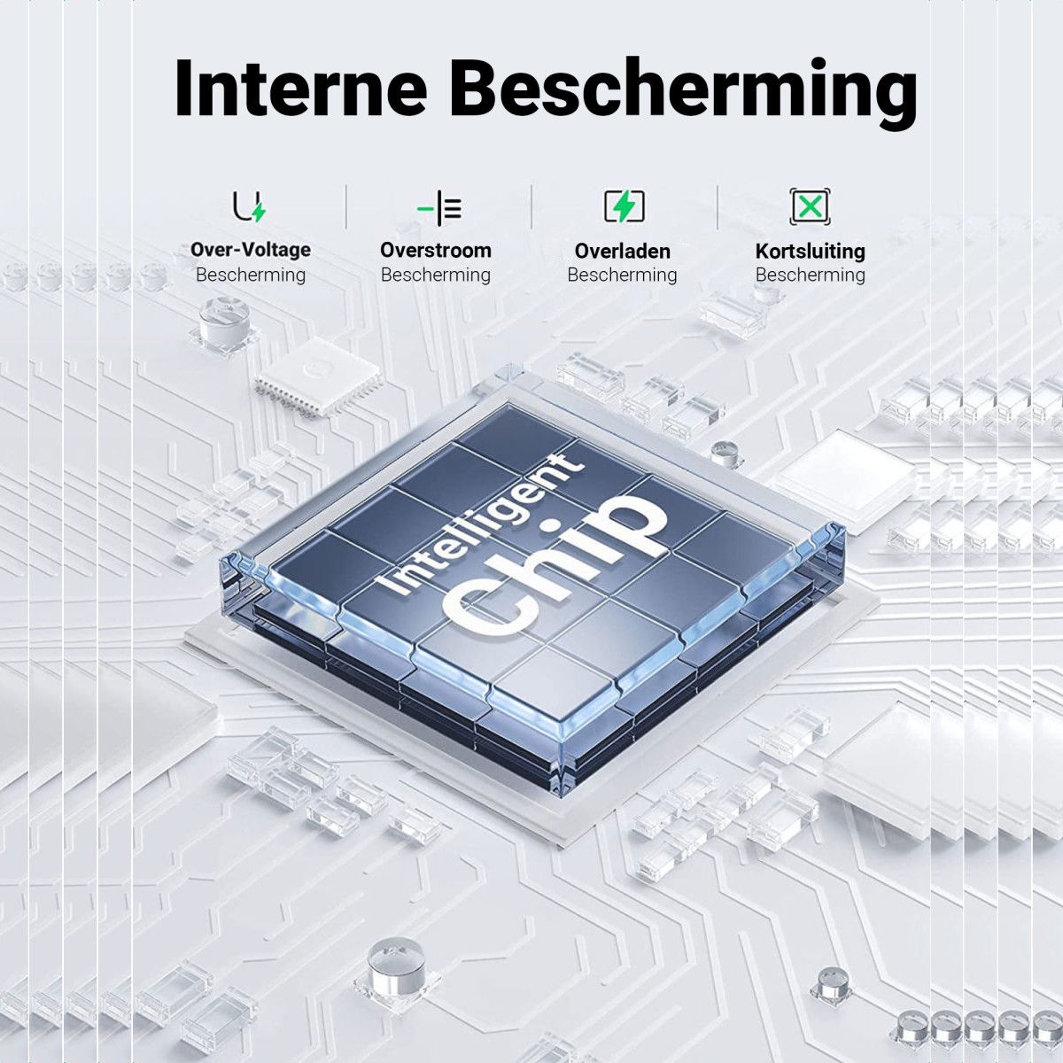 UGREEN 90° Dubbel Haakse USB-A naar USB-C Kabel 3A 2 Meter Zwart afbeelding 5