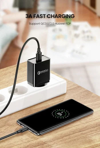 UGREEN USB-A naar USB-C Kabel USB 3.0 / 3A Fast Charge 2 Meter Zwart afbeelding 2