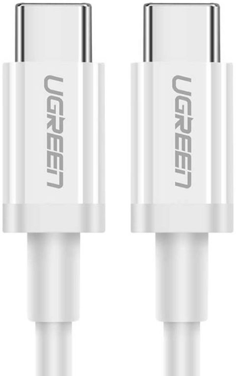 UGREEN USB-C naar USB-C Kabel 60W Data en Oplaadkabel 1.5M Wit afbeelding 1