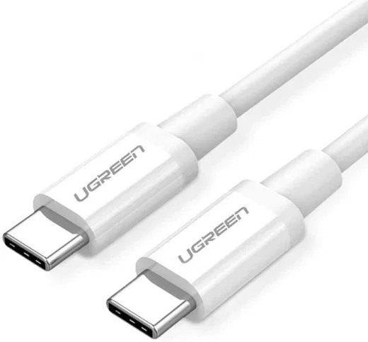 UGREEN USB-C naar USB-C Kabel 60W Data en Oplaadkabel 1.5M Wit afbeelding 2