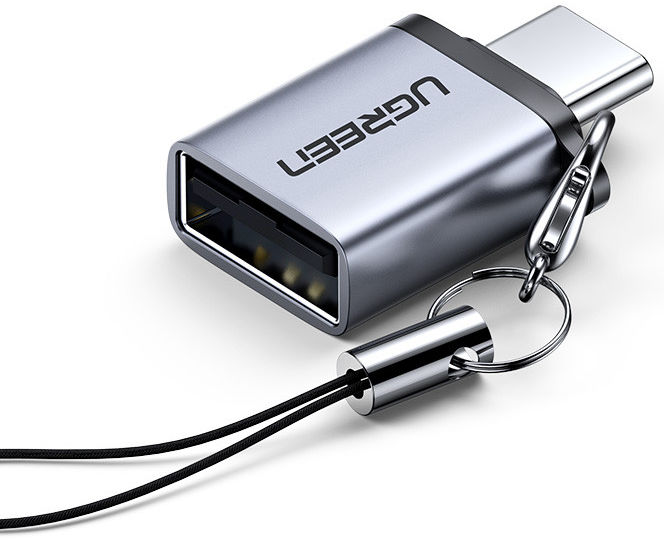 UGREEN USB-C naar USB-A 3.0 Adapter On The Go Converter Grijs afbeelding 1
