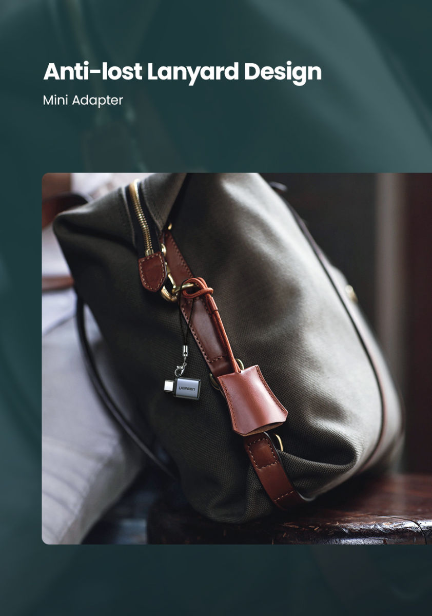 UGREEN USB-C naar USB-A 3.0 Adapter On The Go Converter Grijs afbeelding 9