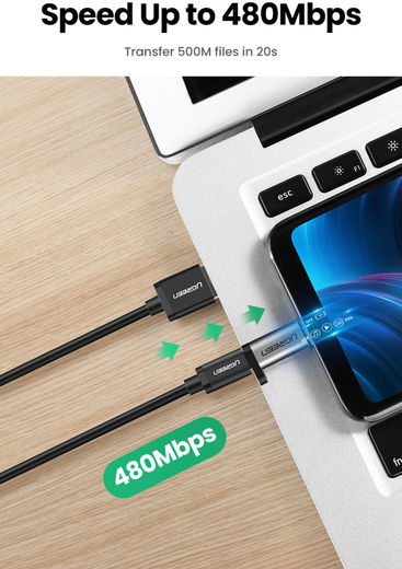 UGREEN USB-C naar Micro-USB Adapter On The Go Converter Grijs afbeelding 3