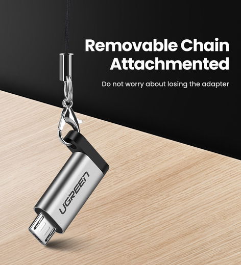 UGREEN USB-C naar Micro-USB Adapter On The Go Converter Grijs afbeelding 7