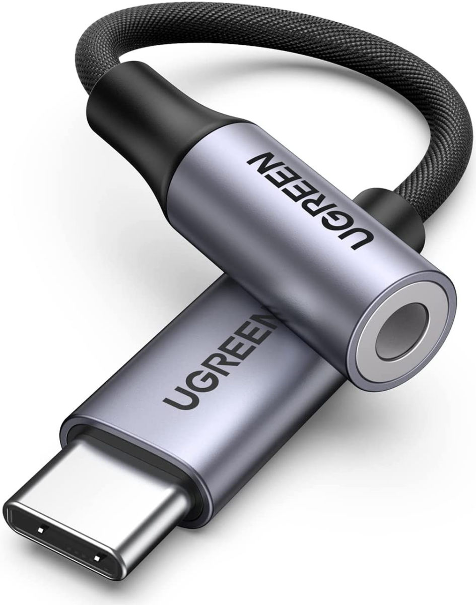 UGREEN USB-C naar 3.5mm Jack Headset Adapter met DAC chip Grijs afbeelding 1