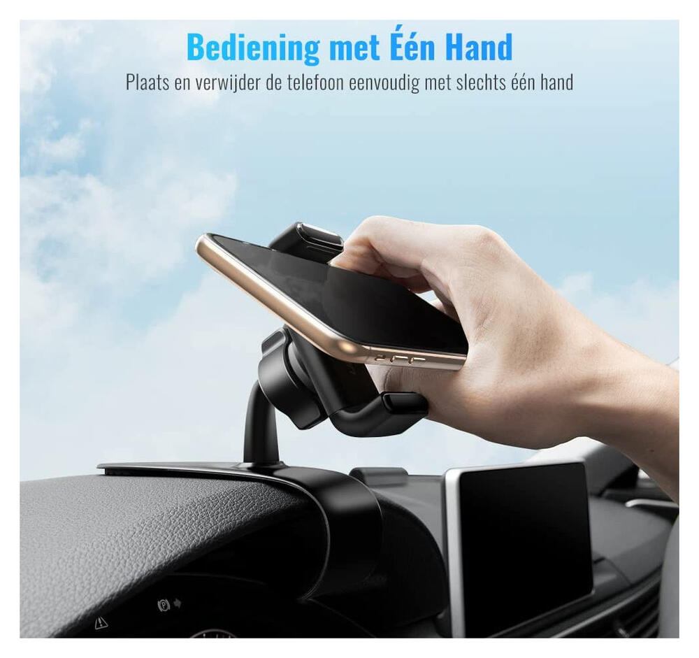 UGREEN Universele 360° Dashboard Autohouder voor Telefoons Zwart afbeelding 5