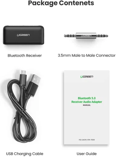 UGREEN Bluetooth Audio Receiver met 3.5MM Jack AUX Aansluiting afbeelding 8
