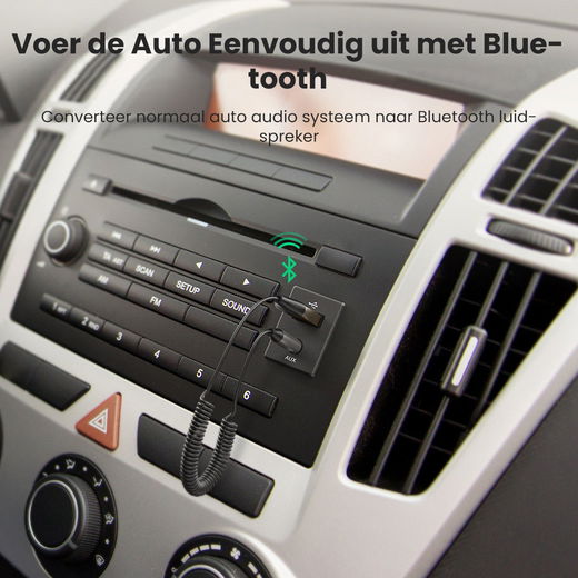 UGREEN Bluetooth Receiver Auto Audio Aux naar USB Kabel Grijs afbeelding 2