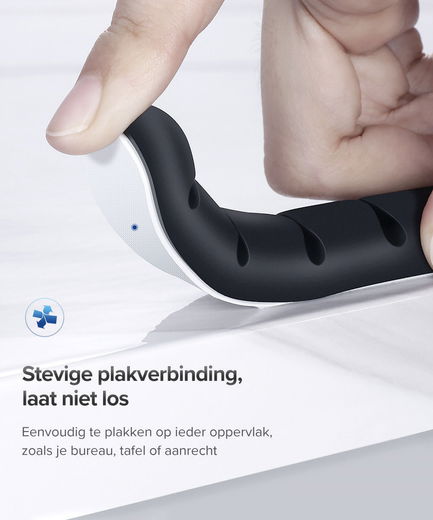 UGREEN Bureau Organizer voor Kabels / Universele Kabelklem Zwart afbeelding 6