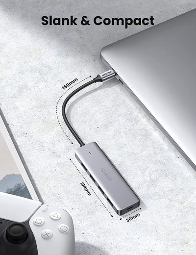UGREEN Power Hub Splitter USB-C naar 4 USB 3.0 Ingangen en USB-C Ingang afbeelding 7