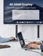 UGREEN 5-in-2 Hub Adapter Met USB-C / HDMI en USB-A Ingang Space Gray afbeelding 4