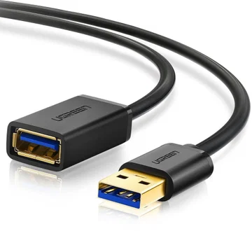 UGREEN USB-A Male naar USB-A Female Verleng Kabel 2 Meter Zwart