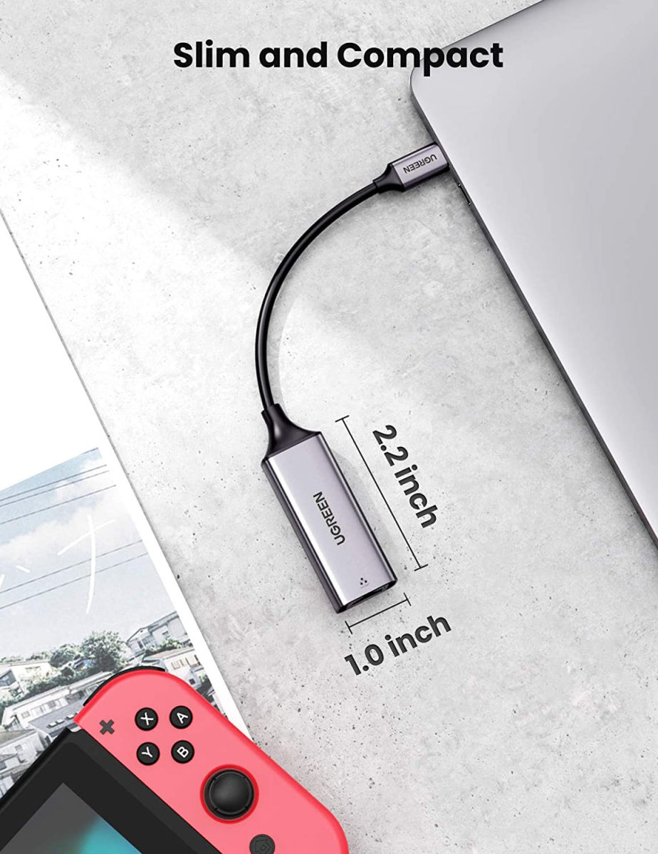 UGREEN USB-C naar Internetkabel Adapter Voor Ethernetingang 1.000 Mbps afbeelding 8
